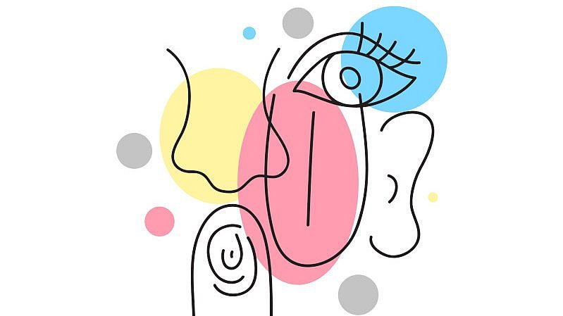 Illustration der fünf Sinne